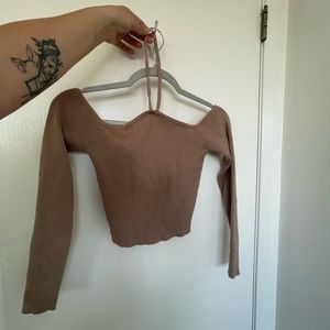 Cropped Long Sleeve Top